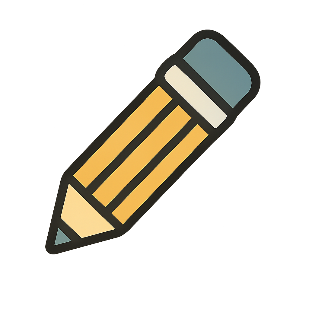 A wooden pencil with eraser.